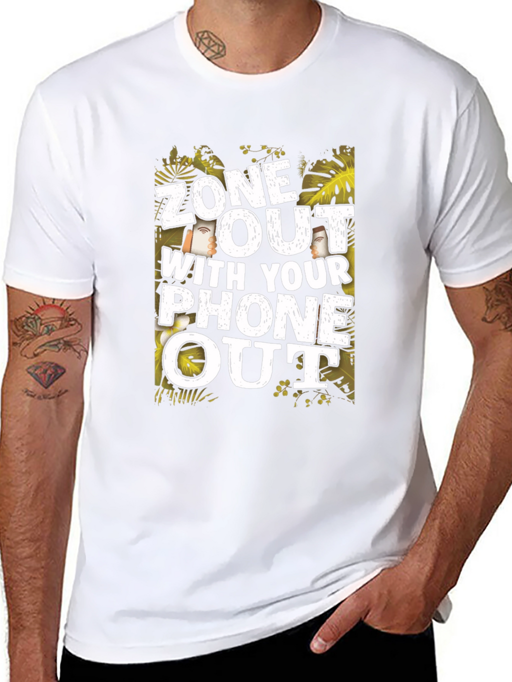 Zone Out with Your Phone Out Graphic T-Shirt