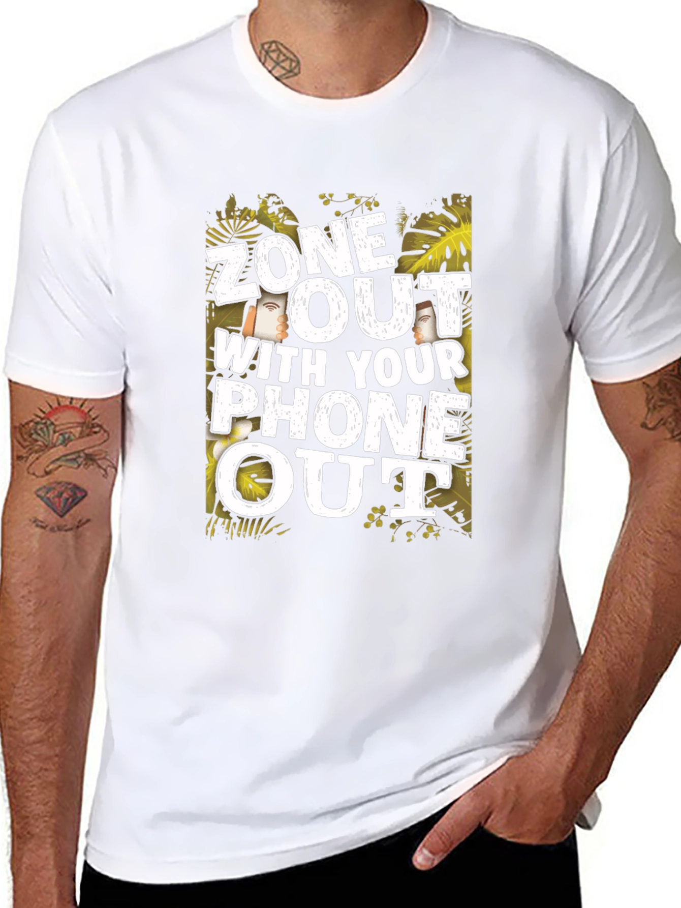 Zone Out with Your Phone Out Graphic T-Shirt