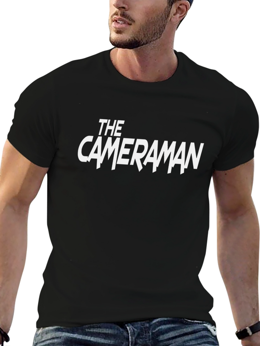 The Cameraman Black Graphic Tee