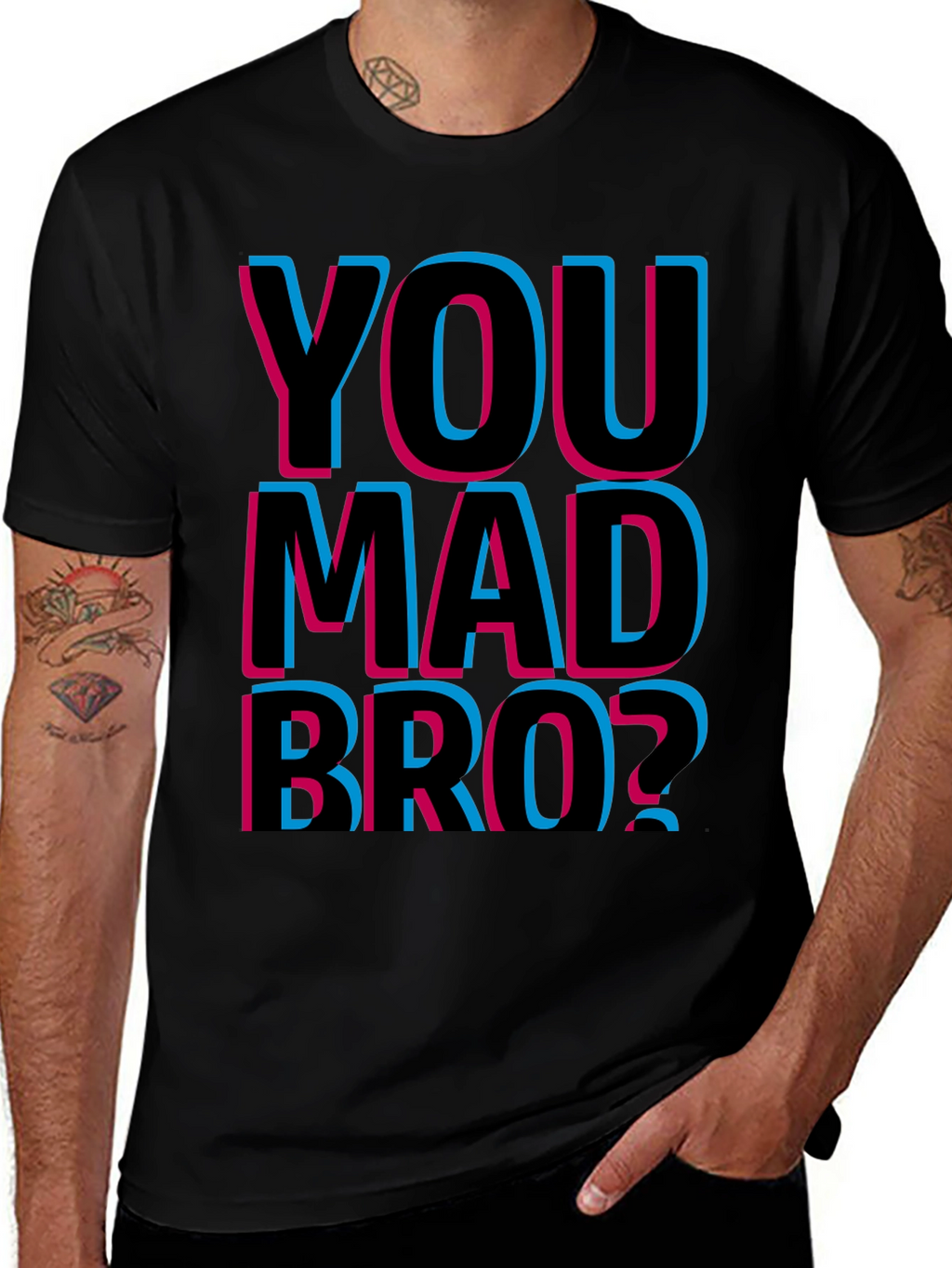 You Mad Bro? Graphic T-Shirt - Black