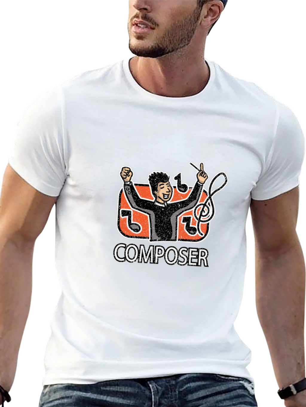 Composer Graphic Tee - Black Casual T-Shirt