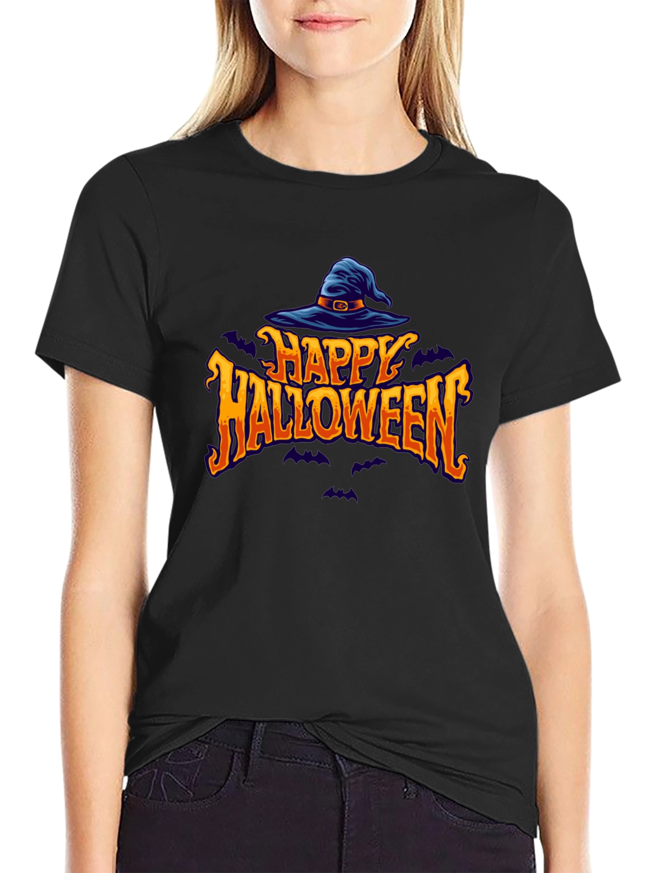 Happy Halloween Witch Hat T-Shirt