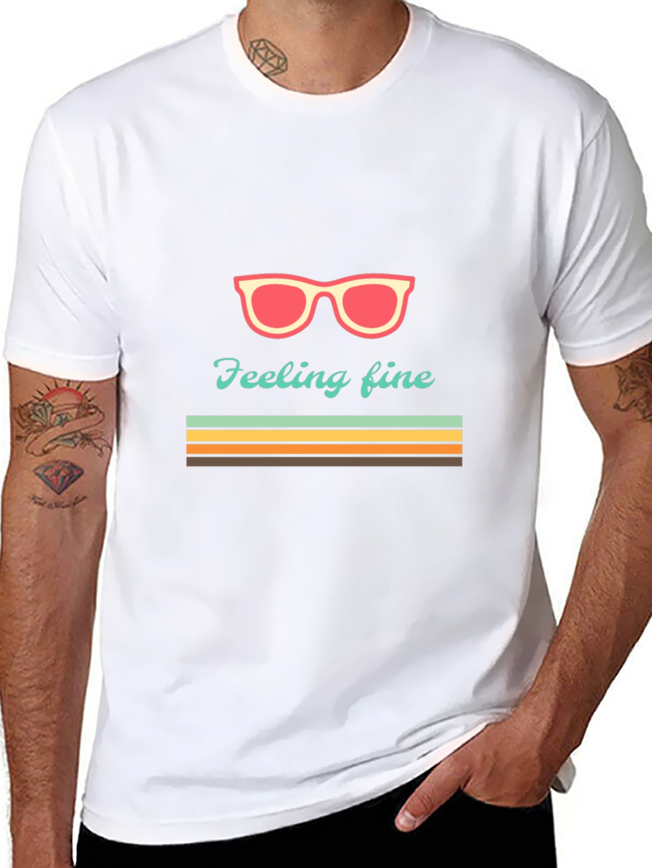 Feeling Fine Graphic Tee - Retro Summer Vibes