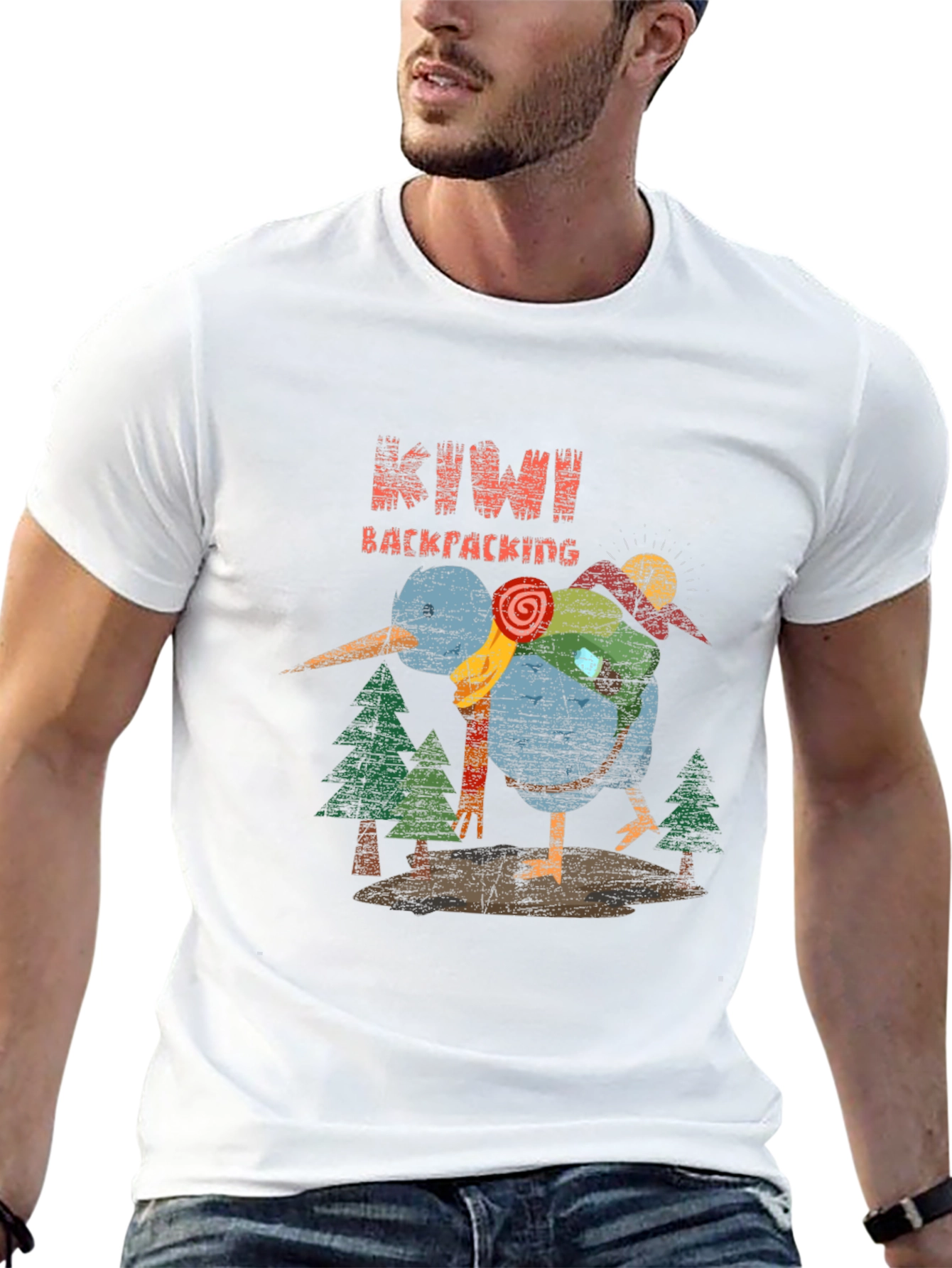 Kiwi Backpacking Graphic T-Shirt