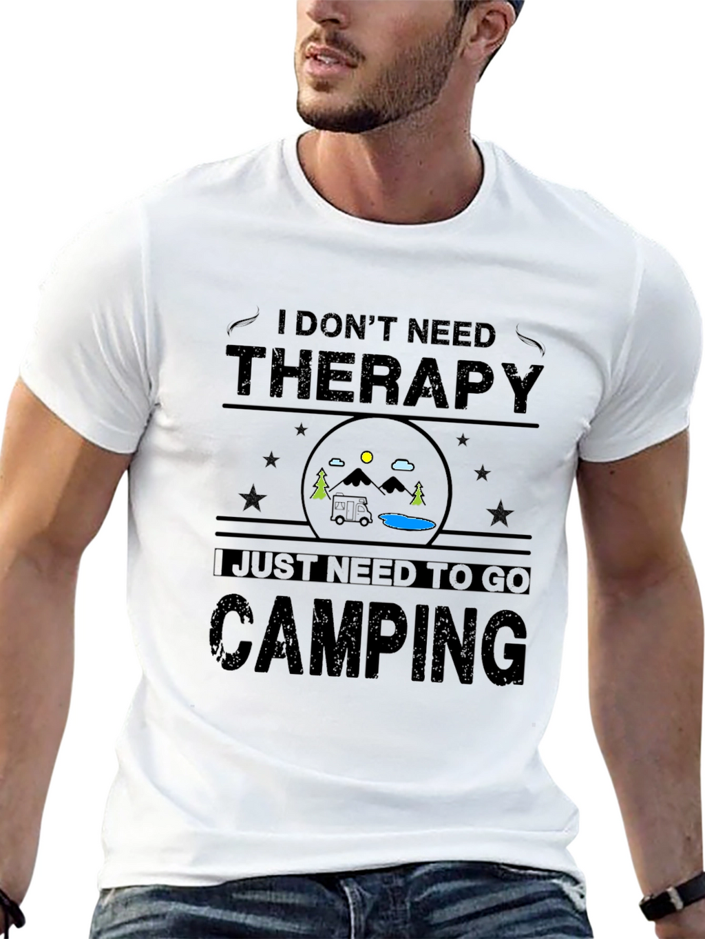 Camping Therapy Graphic T-Shirt