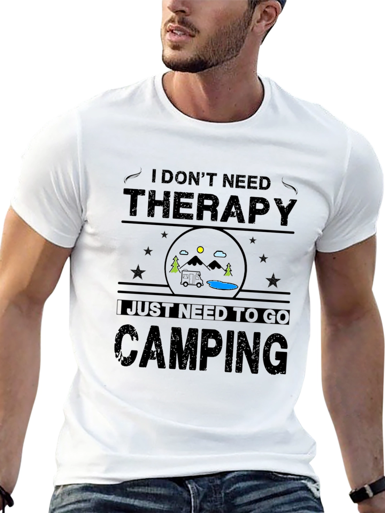 Camping Therapy Graphic T-Shirt