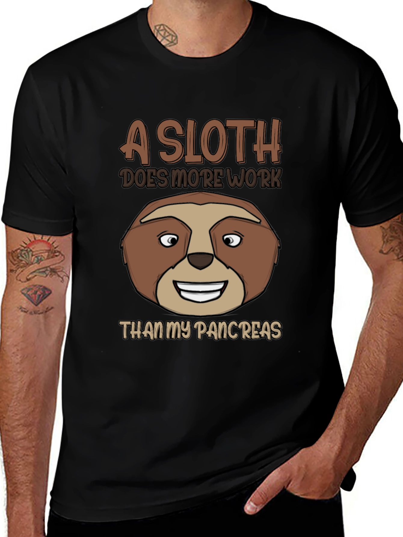 Funny Sloth Pancreas T-Shirt
