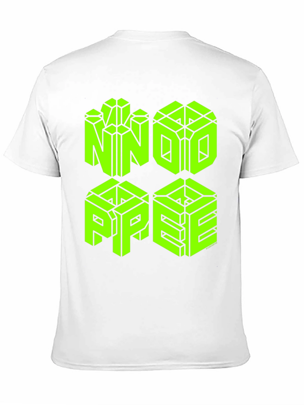 Geometric NOPE T-Shirt - Neon Green Graphic Tee