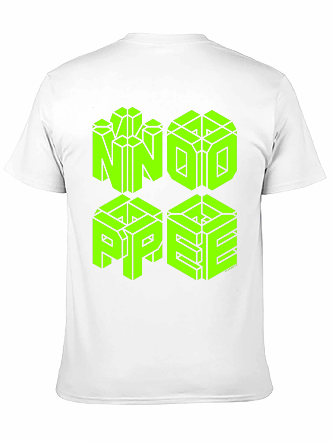 Geometric NOPE T-Shirt - Neon Green Graphic Tee