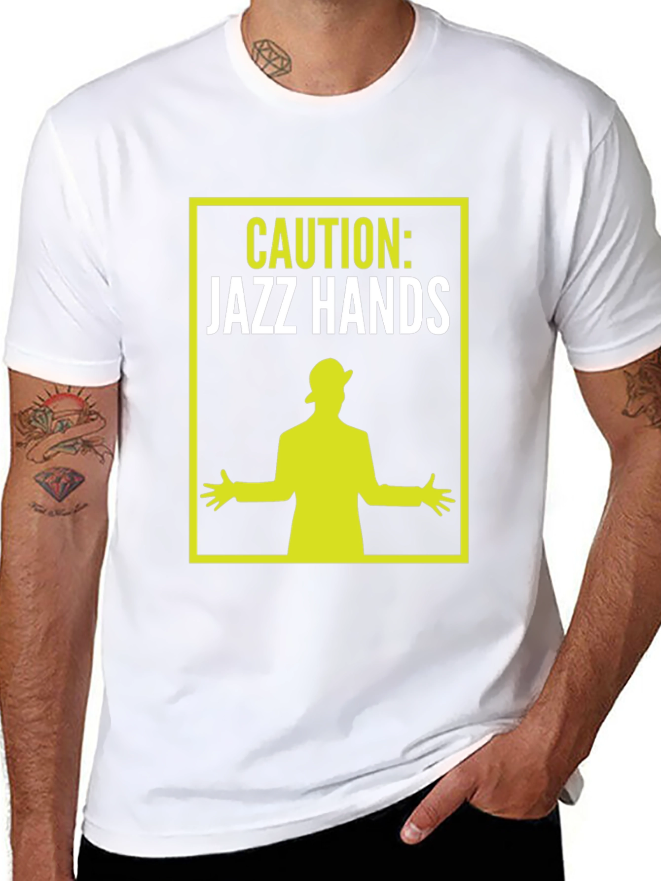 Caution: Jazz Hands Graphic Tee - Fun & Stylish!