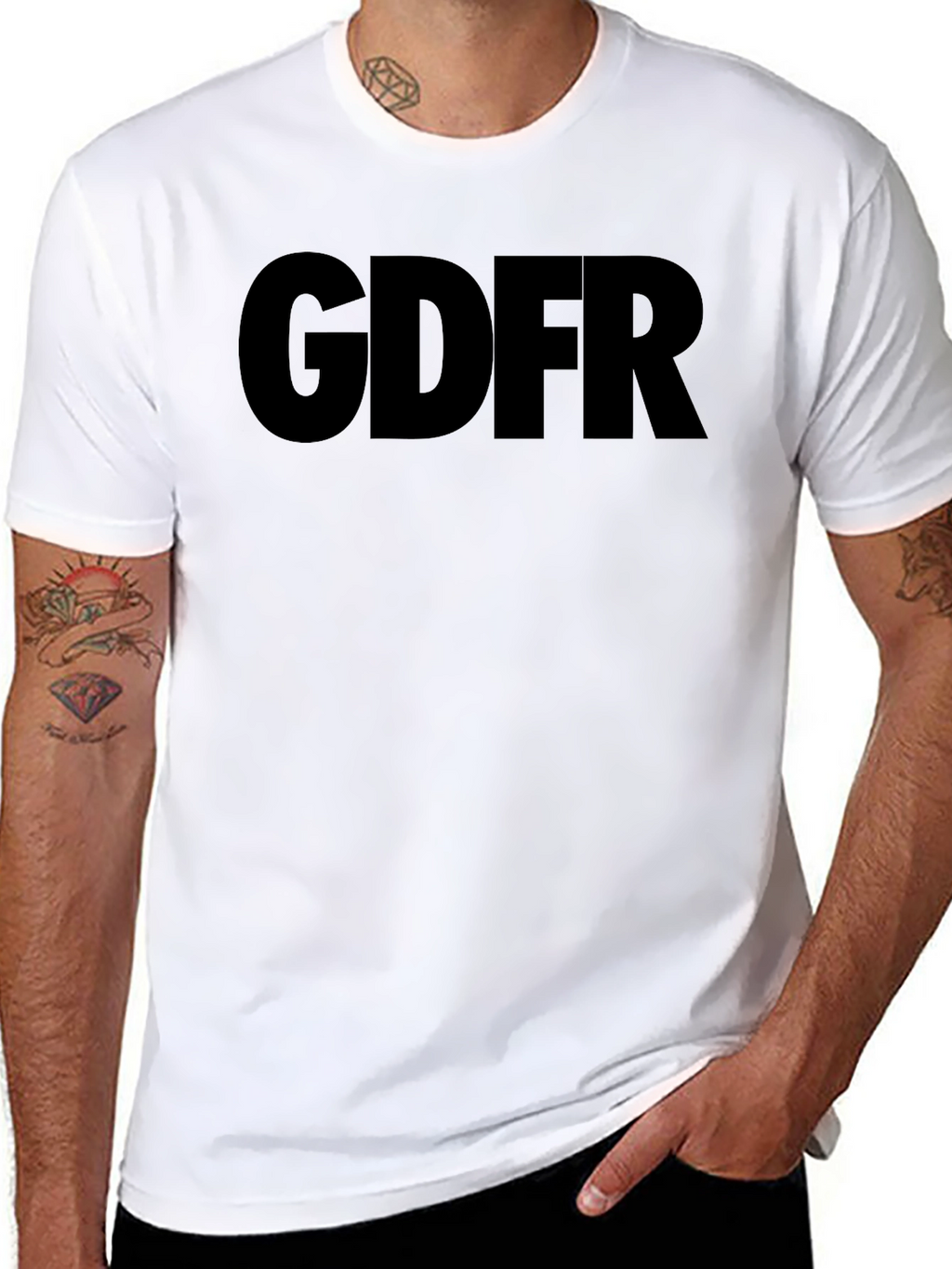 GDFR Graphic Tee - Mens Casual Black T-Shirt