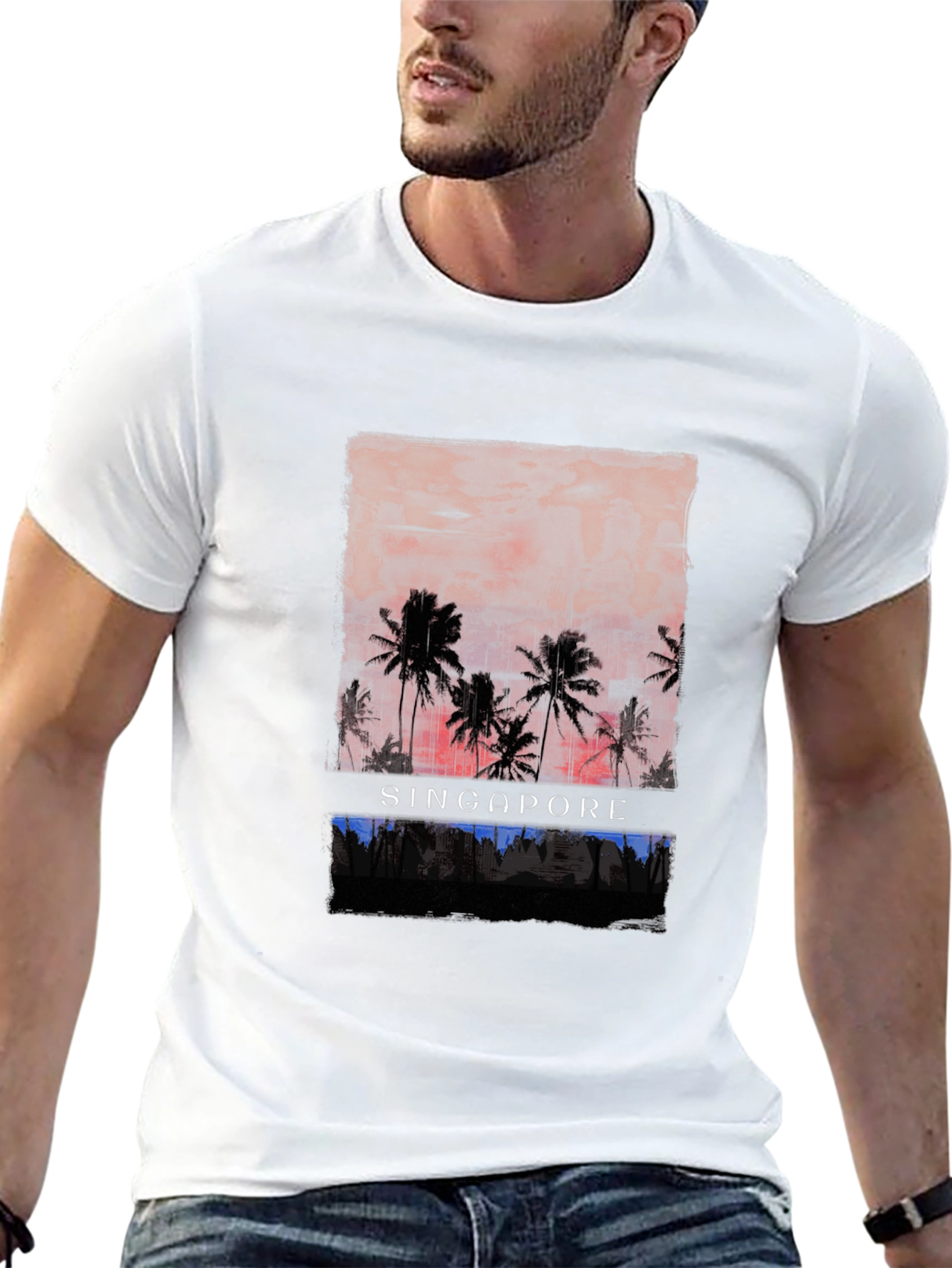 Singapore Sunset Graphic T-Shirt
