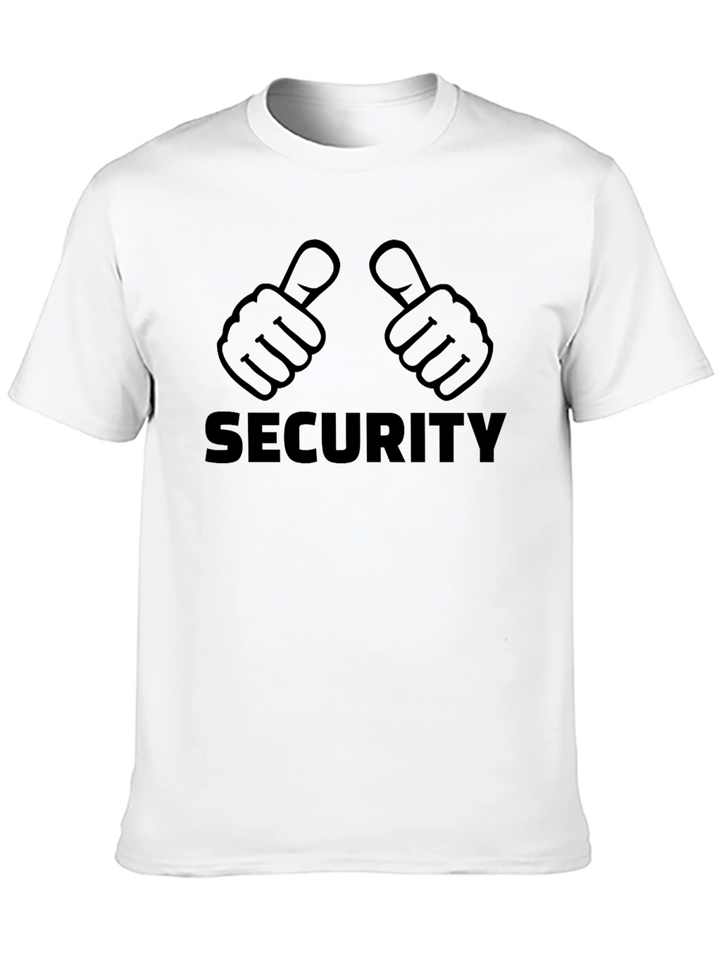 Security Thumbs Up Graphic Tee - Black Cotton T-Shirt