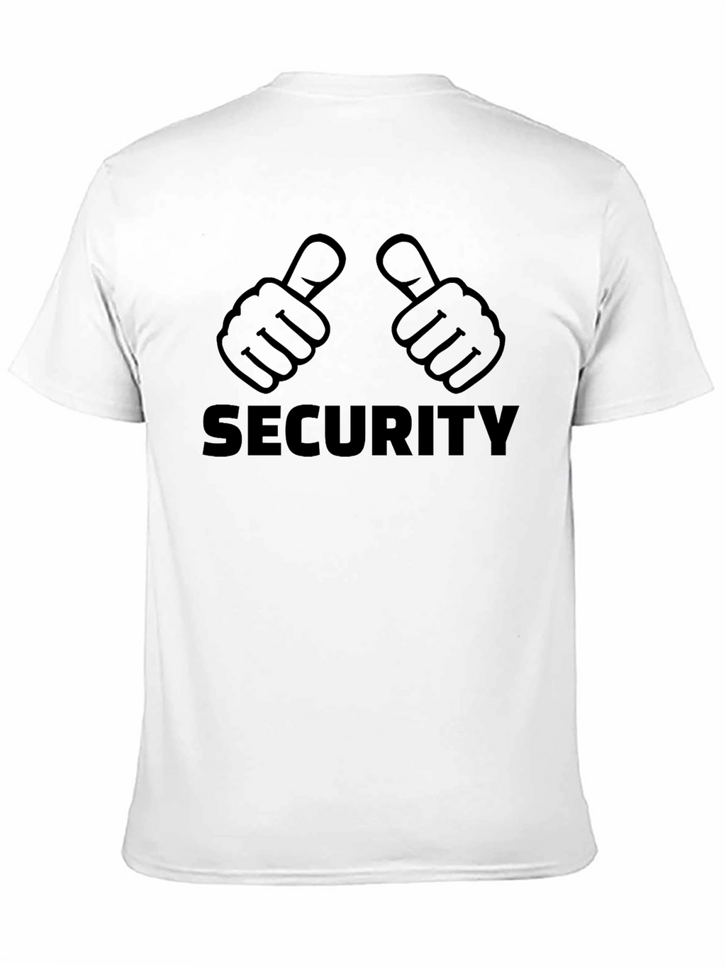 Security Thumbs Up Graphic Tee - Black Cotton T-Shirt