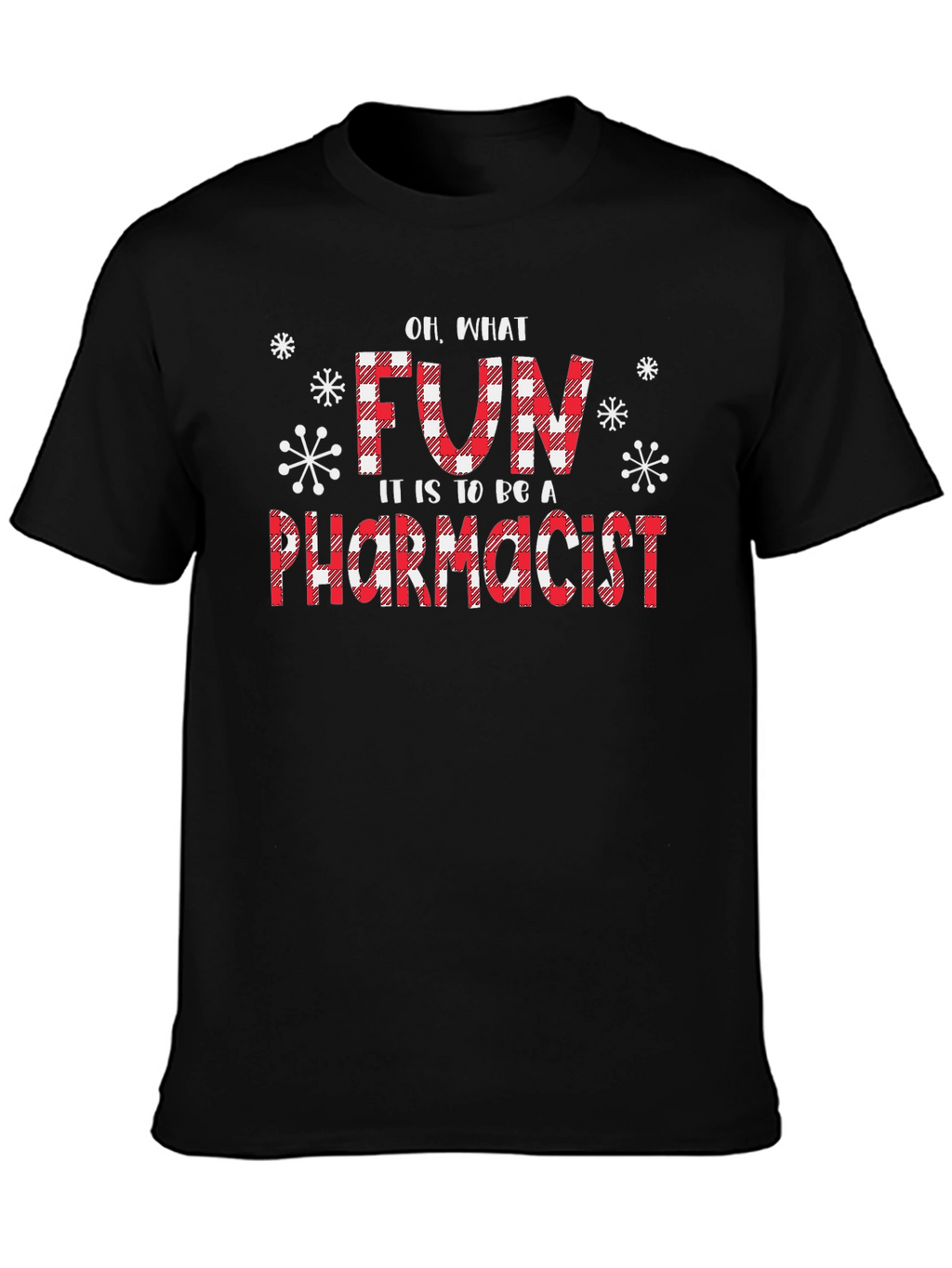 Fun Pharmacist Christmas Buffalo Plaid T-Shirt
