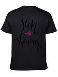 Sun Is Shining Graphic Tee - Black Casual T-Shirt