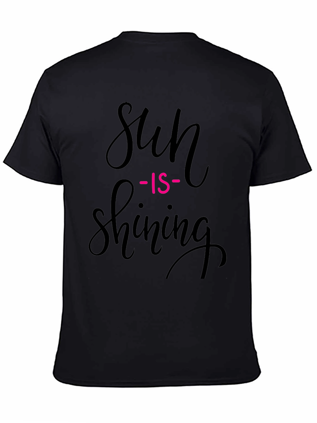 Sun Is Shining Graphic Tee - Black Casual T-Shirt