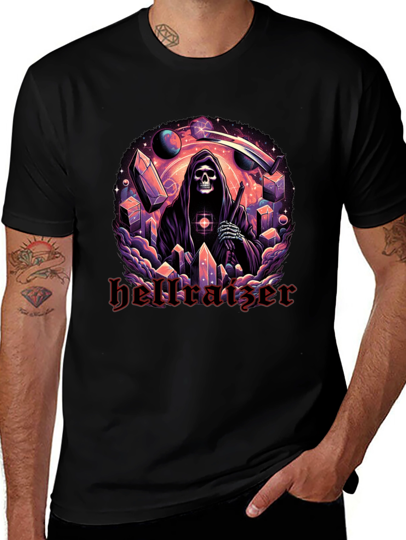 Hellraiser Graphic Print Black T-Shirt