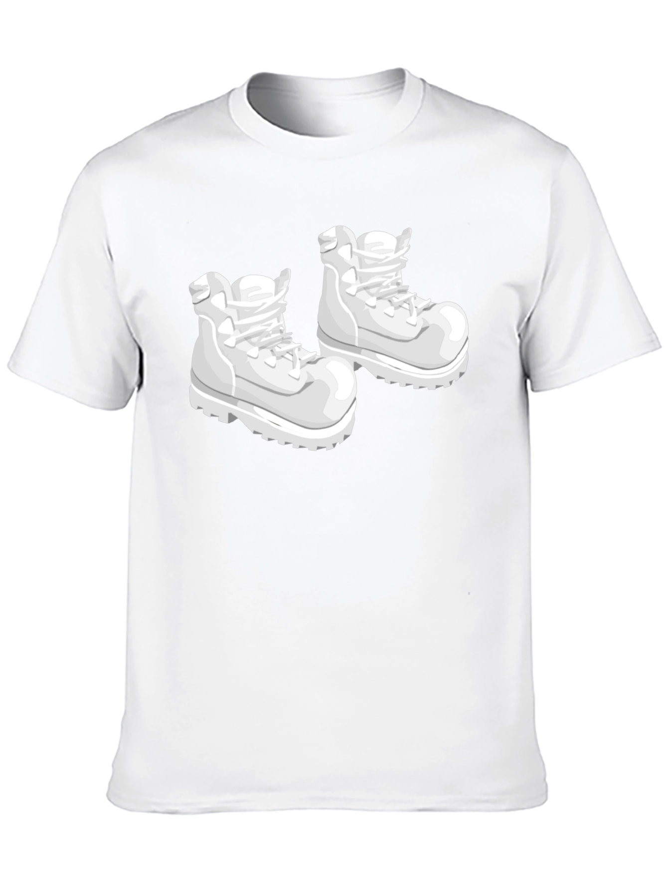 Cartoon Boots Graphic Black T-Shirt