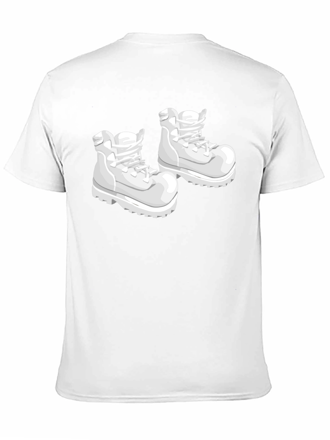 Cartoon Boots Graphic Black T-Shirt