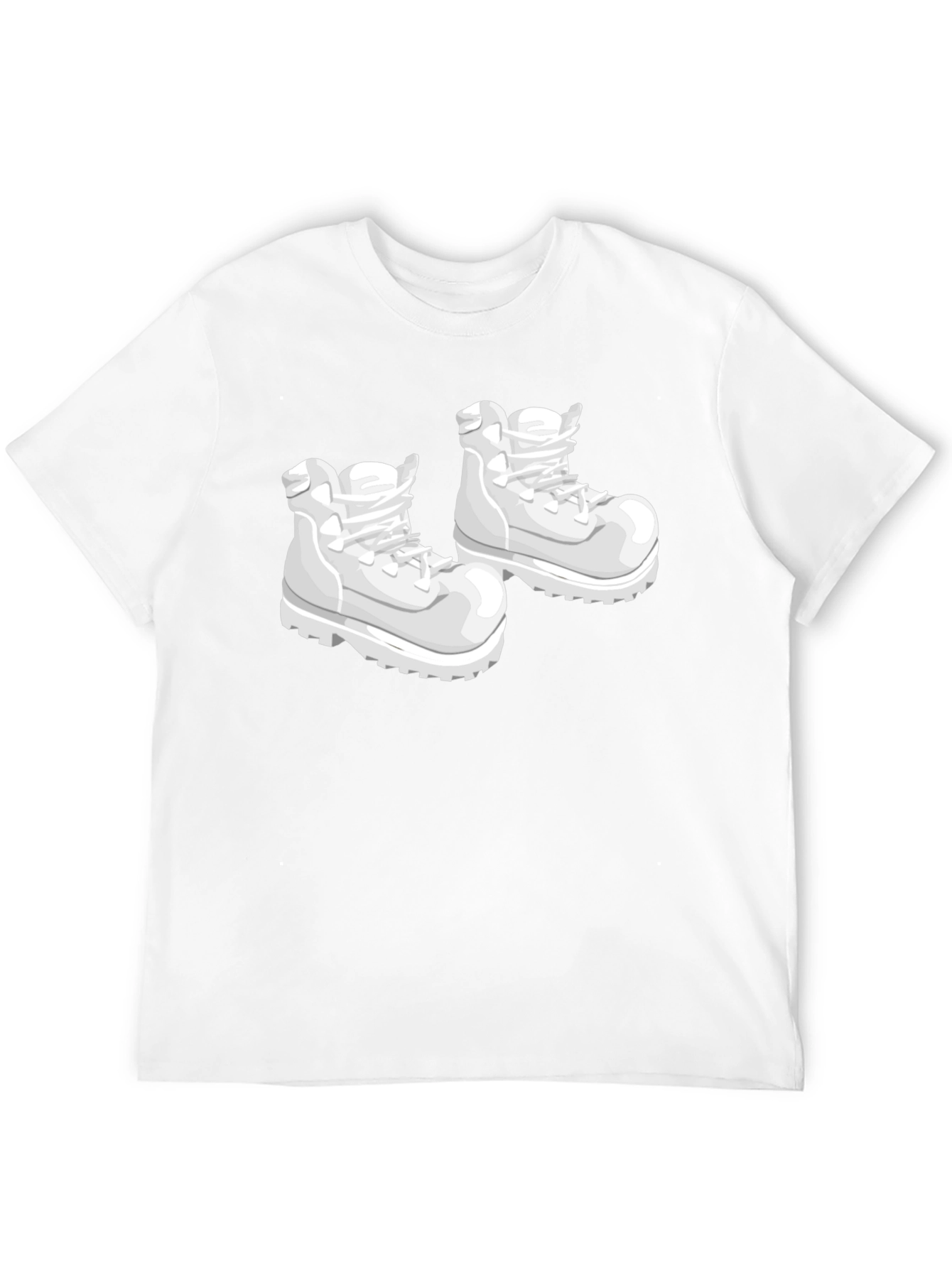 Cartoon Boots Graphic Black T-Shirt