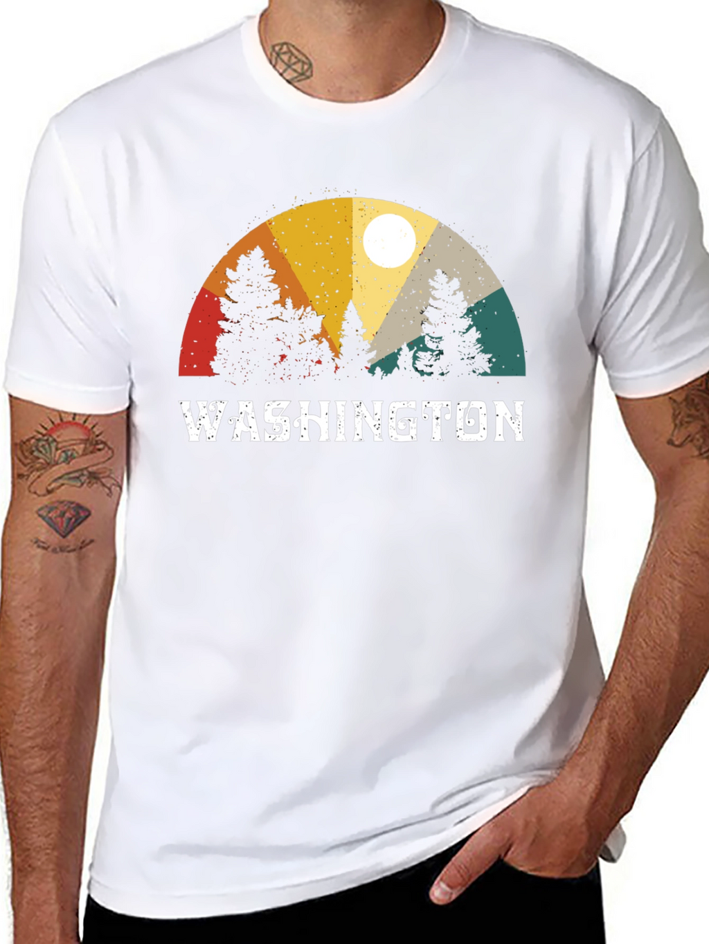 Washington State Retro T-Shirt - Nature Inspired Design