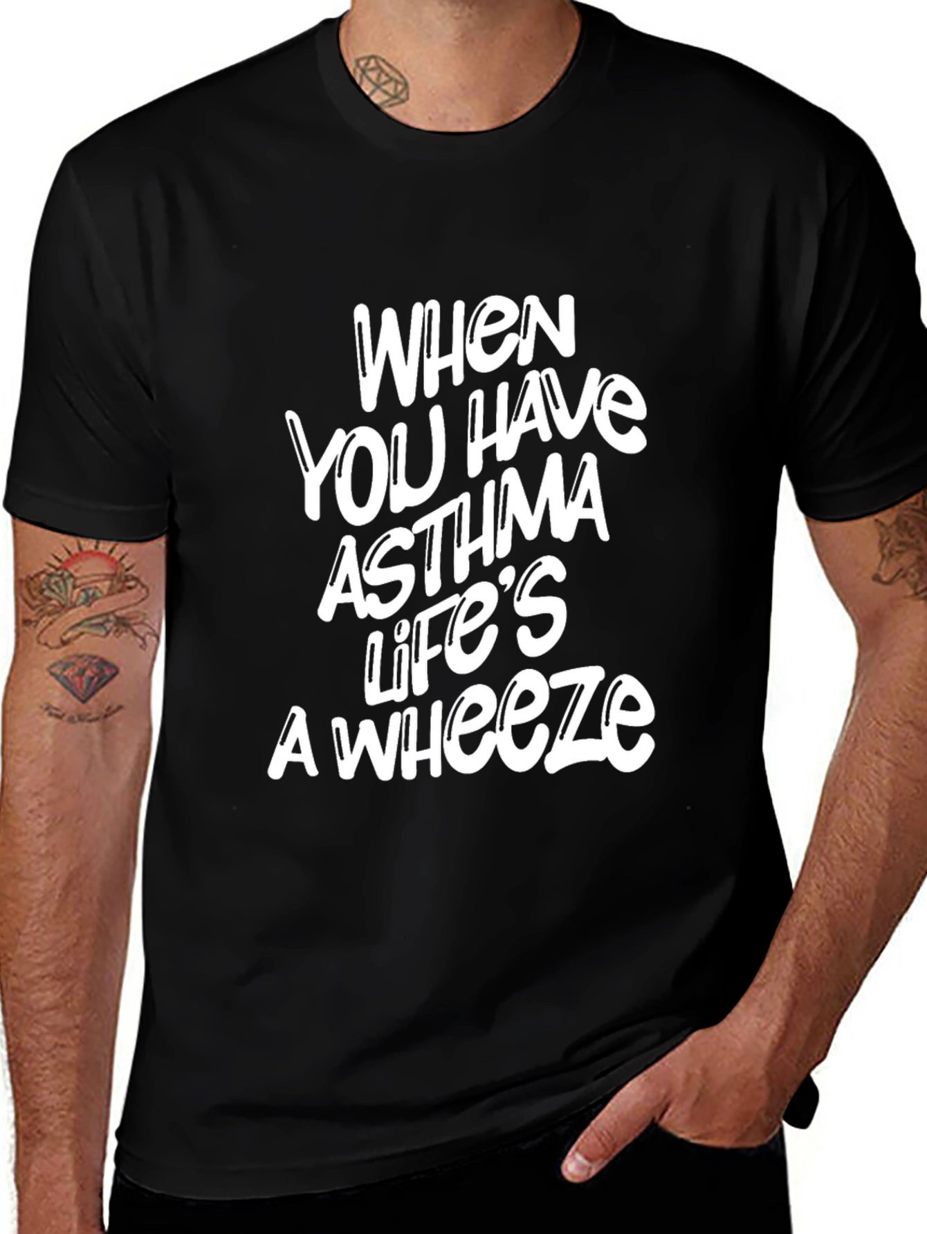 Asthma Lifes A Wheeze Graphic T-Shirt