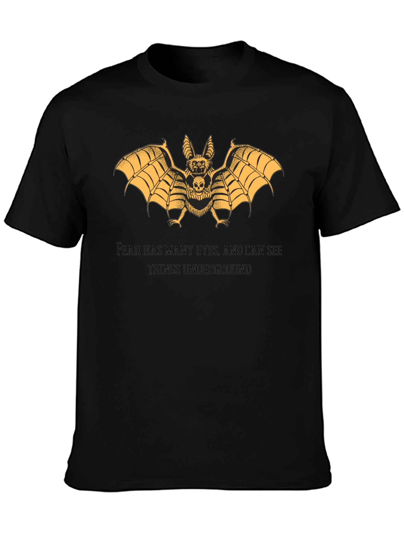 Bat Skull Graphic Tee - Dark Aesthetic T-Shirt