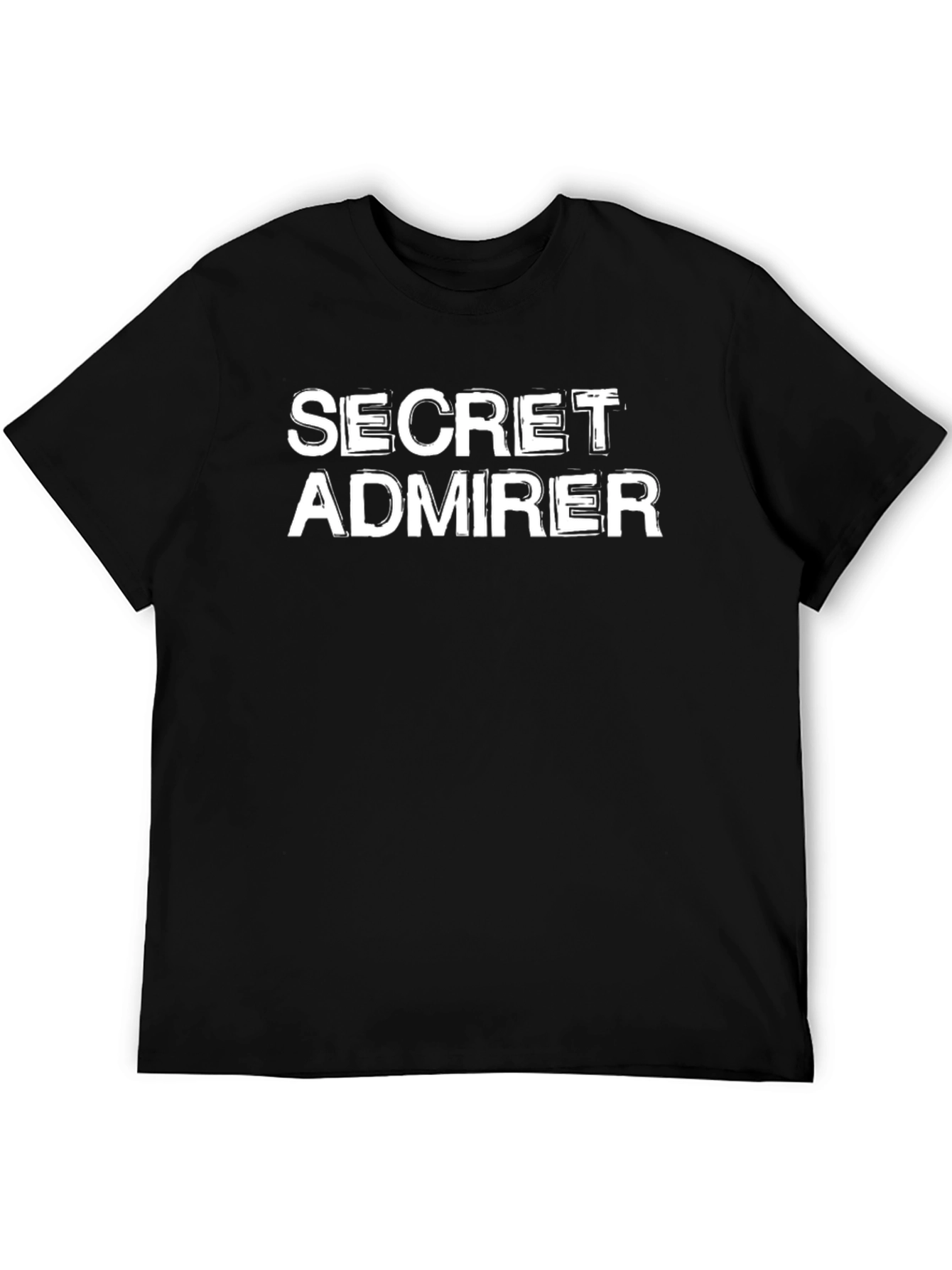 Secret Admirer Graphic Tee - Black Cotton Casual Shirt
