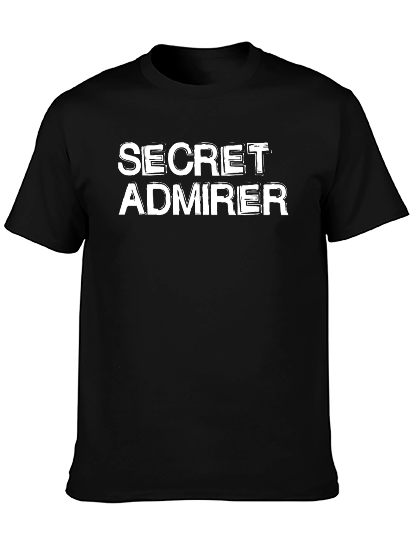 Secret Admirer Graphic Tee - Black Cotton Casual Shirt