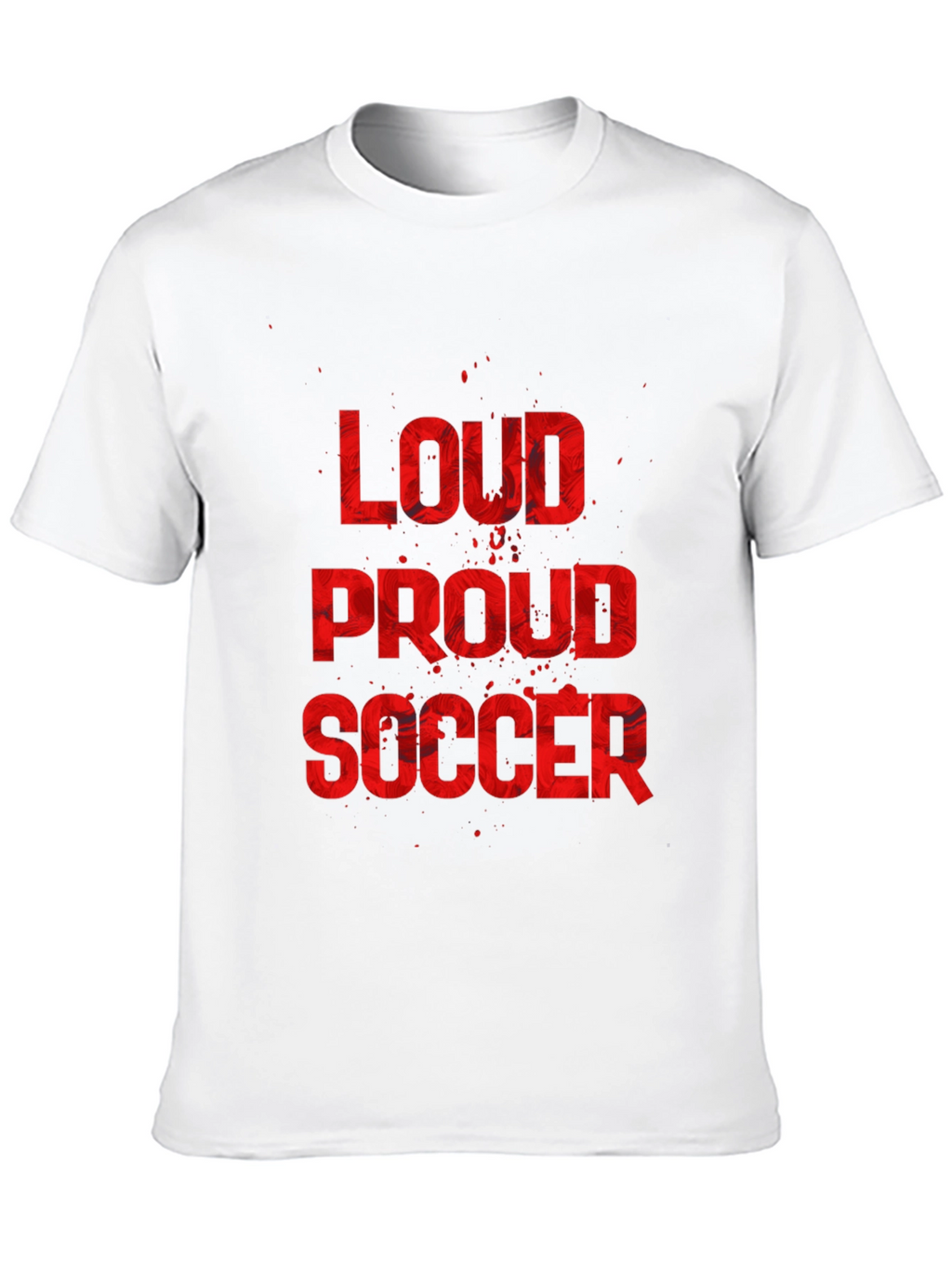 Loud Proud Soccer Graphic Tee - Black Cotton T-Shirt