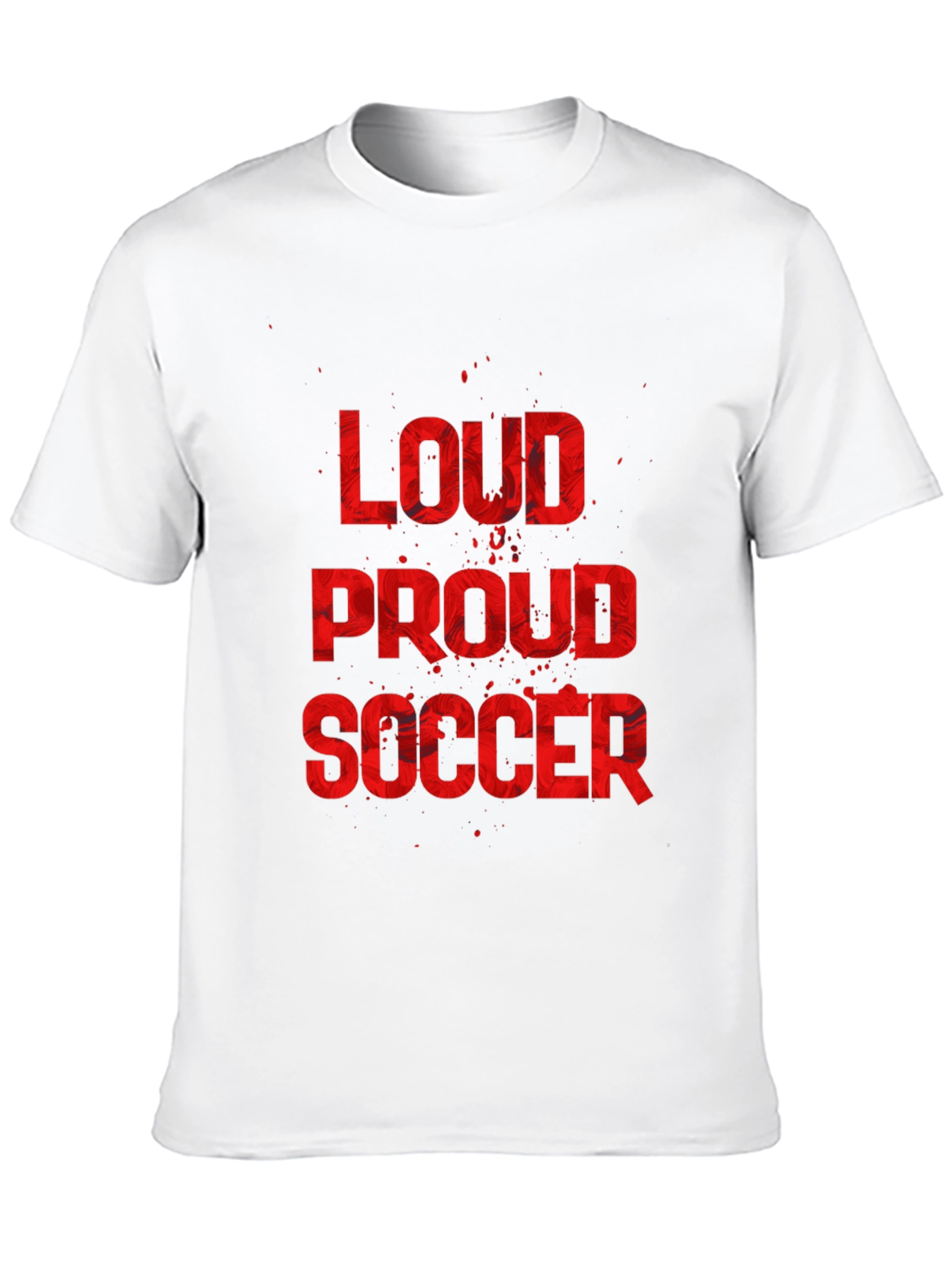 Loud Proud Soccer Graphic Tee - Black Cotton T-Shirt