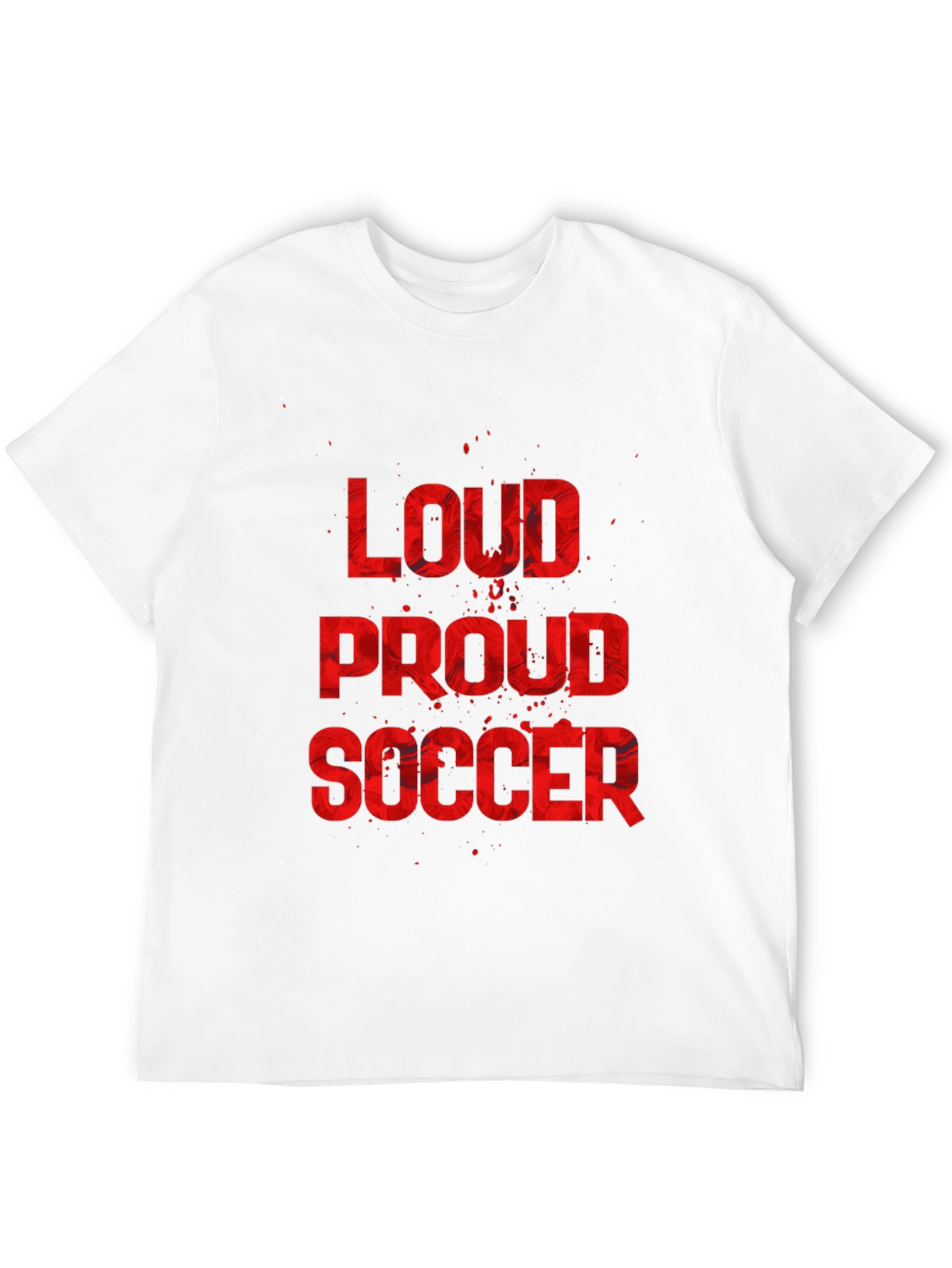 Loud Proud Soccer Graphic Tee - Black Cotton T-Shirt