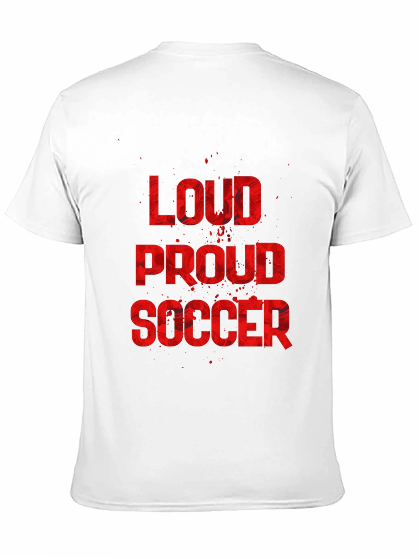 Loud Proud Soccer Graphic Tee - Black Cotton T-Shirt