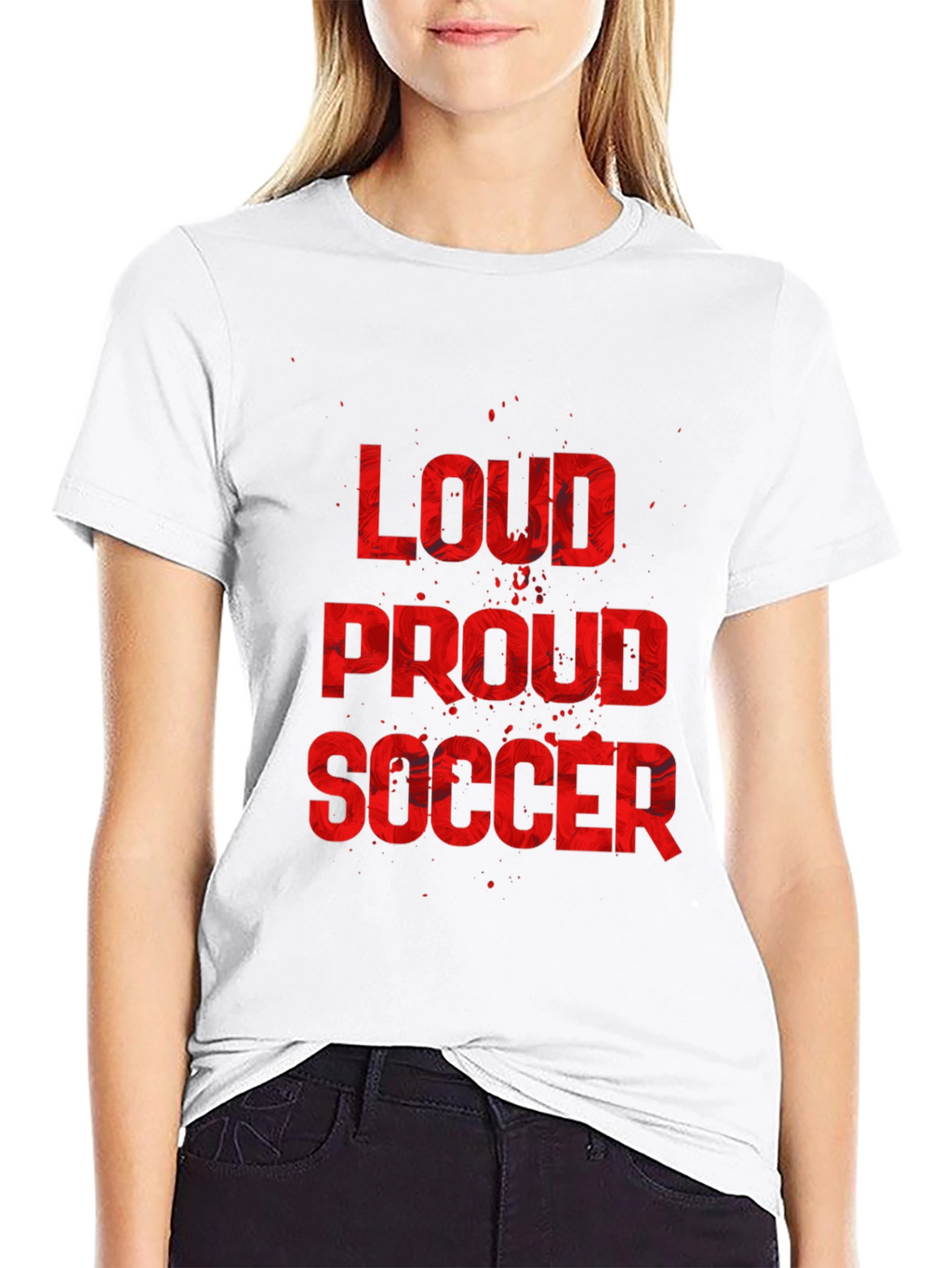 Loud Proud Soccer Graphic Tee - Black Cotton T-Shirt