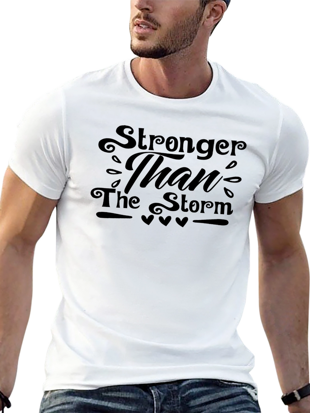 Stronger Than The Storm Black T-Shirt