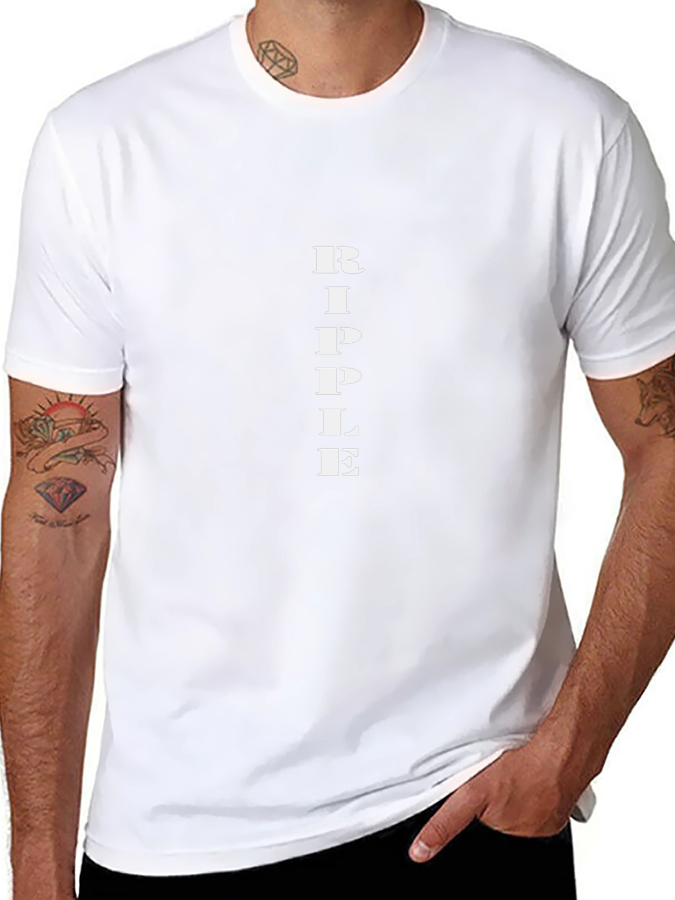Ripple Tee - Classic Black Cotton