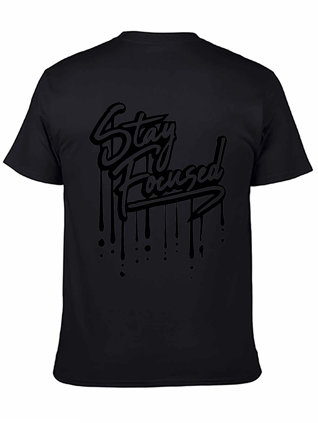 Stay Focused Black Graphic Tee