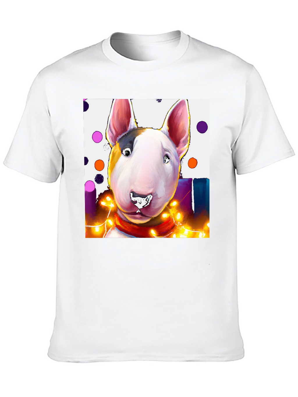 Dog T-Shirt - Bull Terrier Festive Design