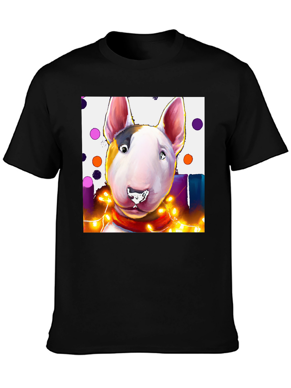 Dog T-Shirt - Bull Terrier Festive Design