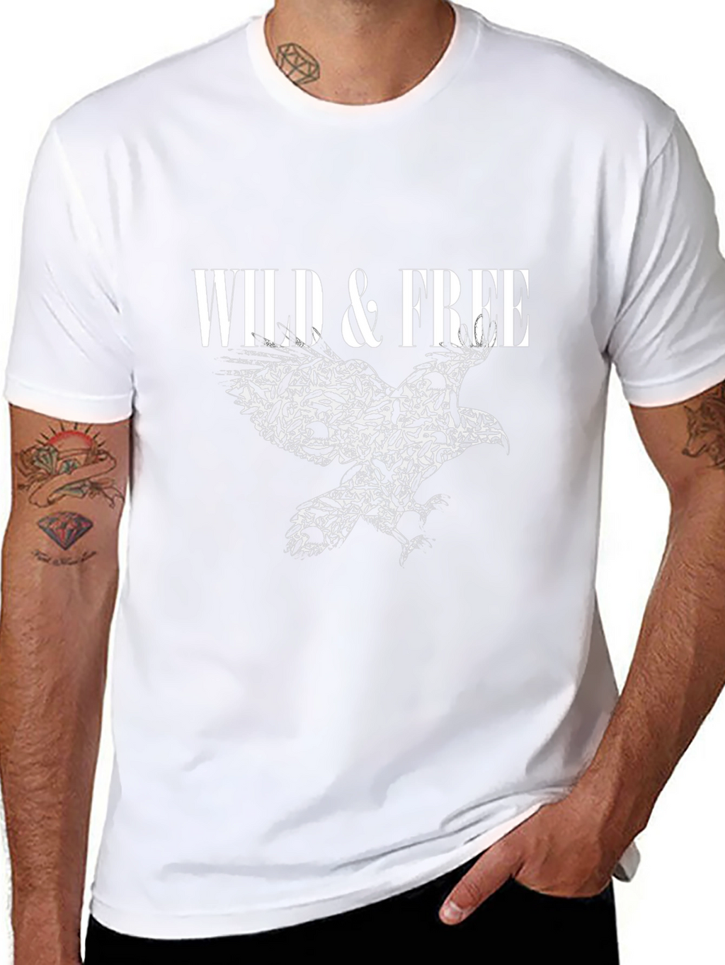 Wild & Free Eagle Graphic Black T-Shirt