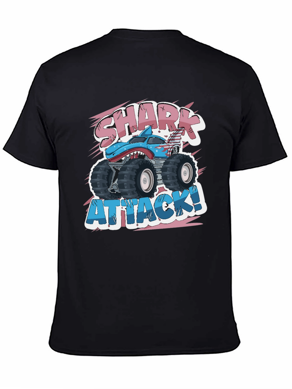 Shark Attack Monster Truck Graphic T-Shirt