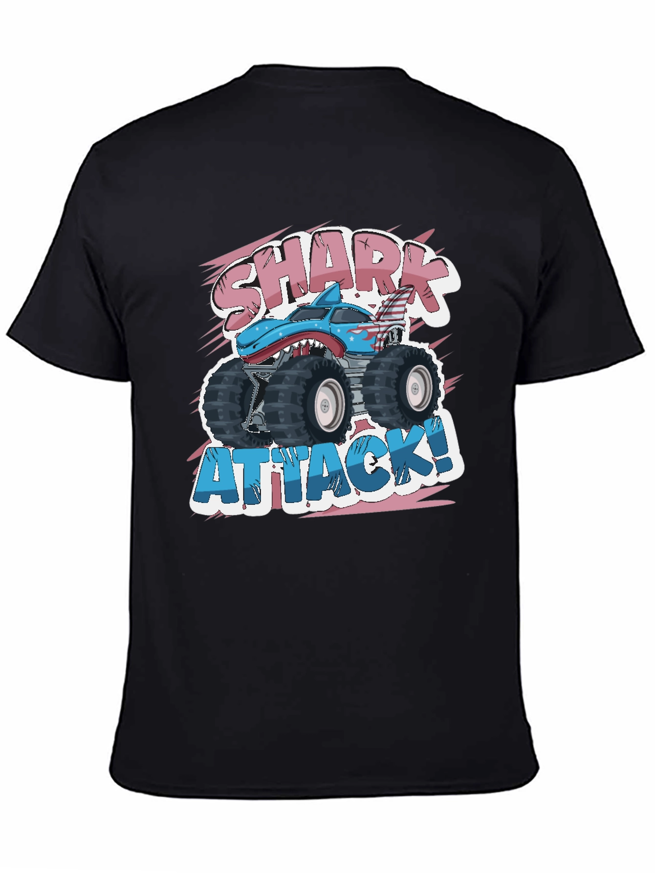 Shark Attack Monster Truck Graphic T-Shirt