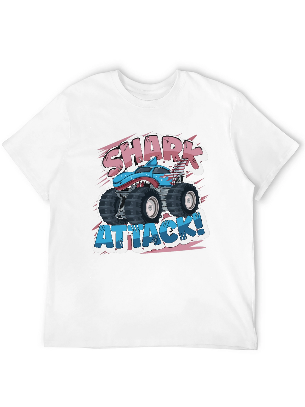 Shark Attack Monster Truck Graphic T-Shirt