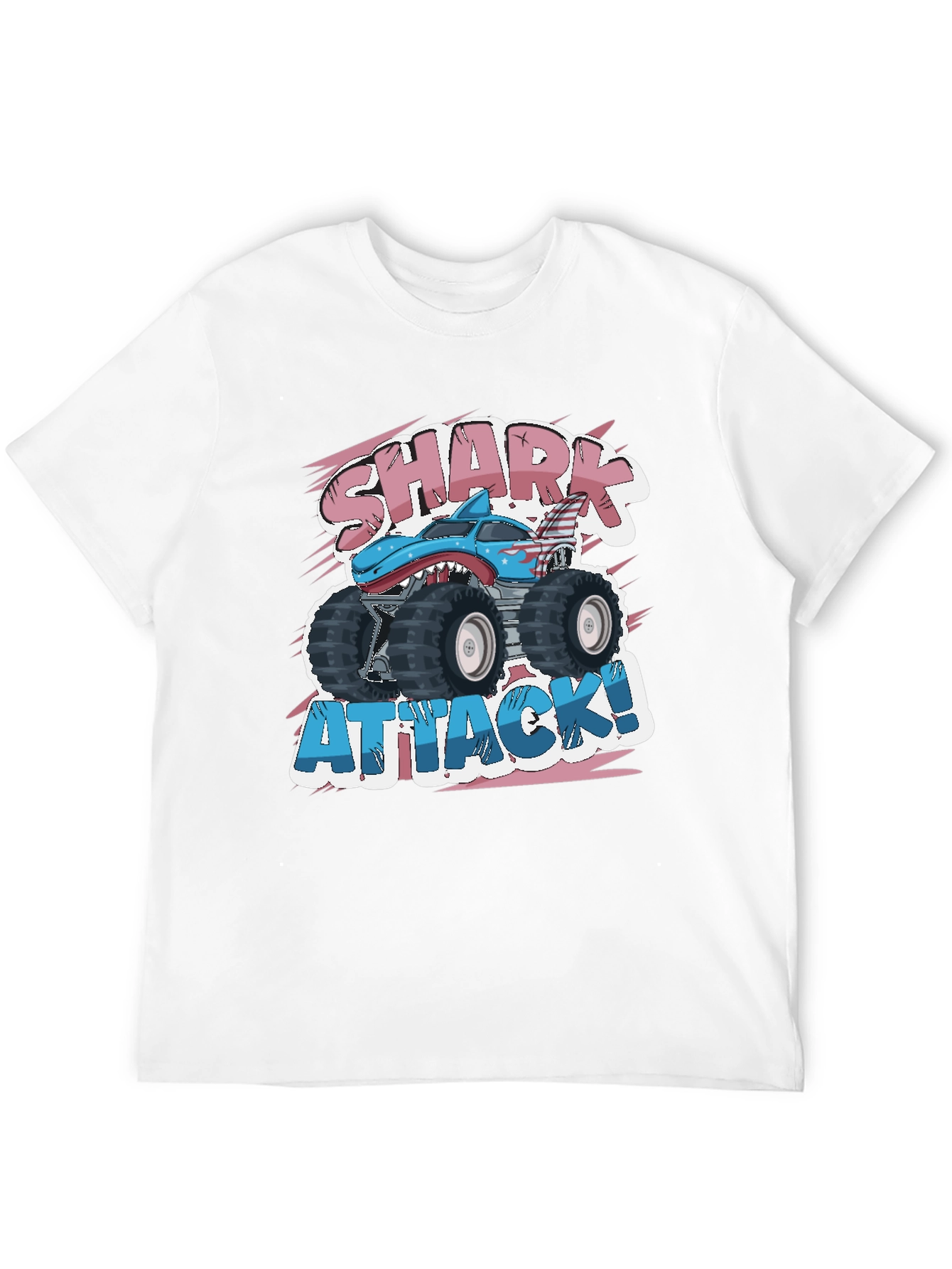 Shark Attack Monster Truck Graphic T-Shirt