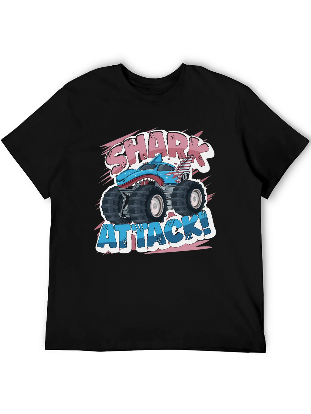 Shark Attack Monster Truck Graphic T-Shirt