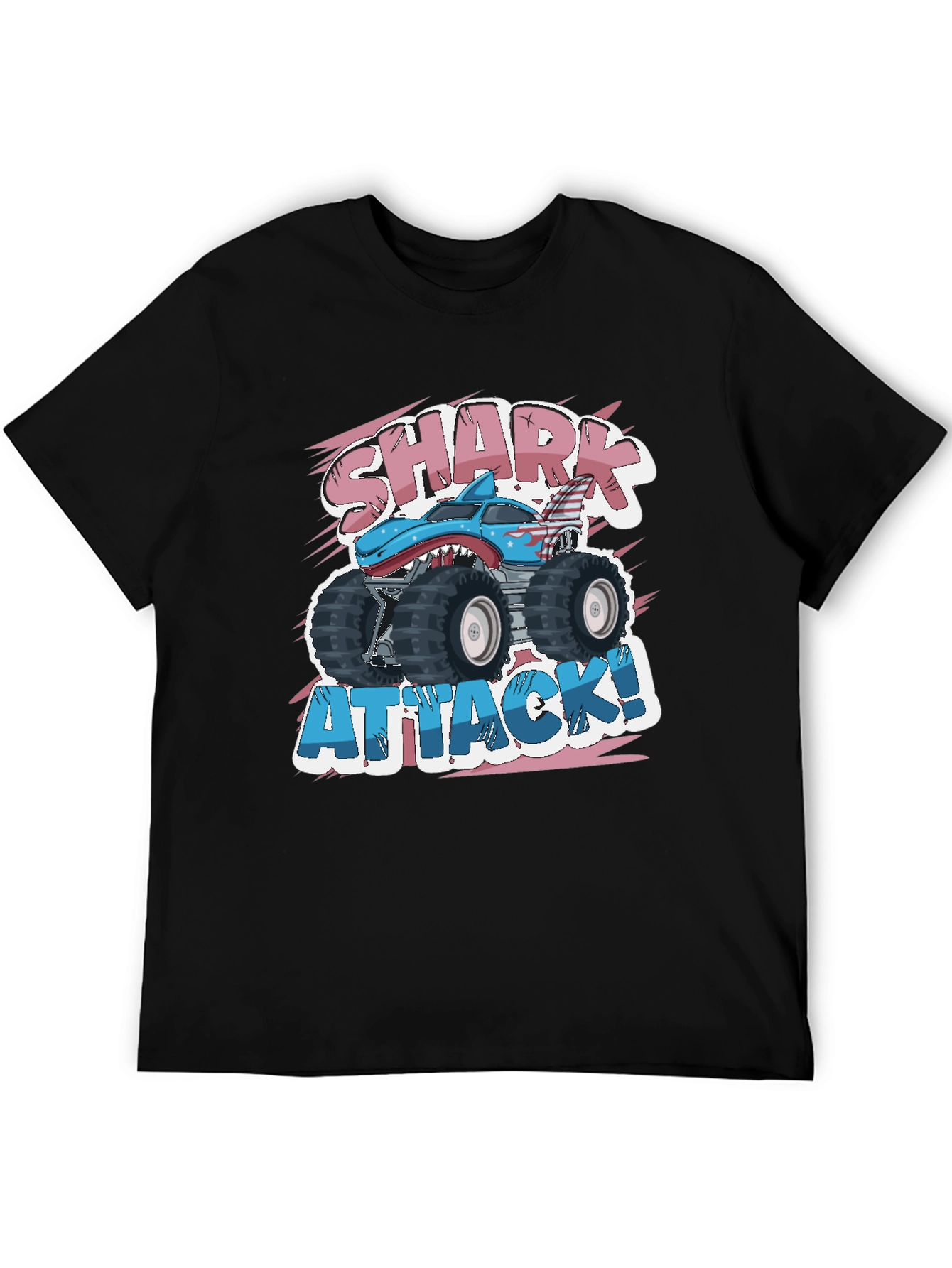 Shark Attack Monster Truck Graphic T-Shirt