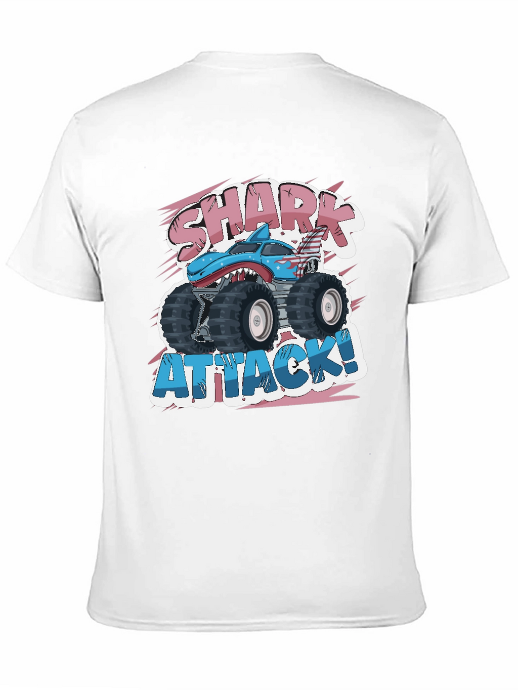 Shark Attack Monster Truck Graphic T-Shirt