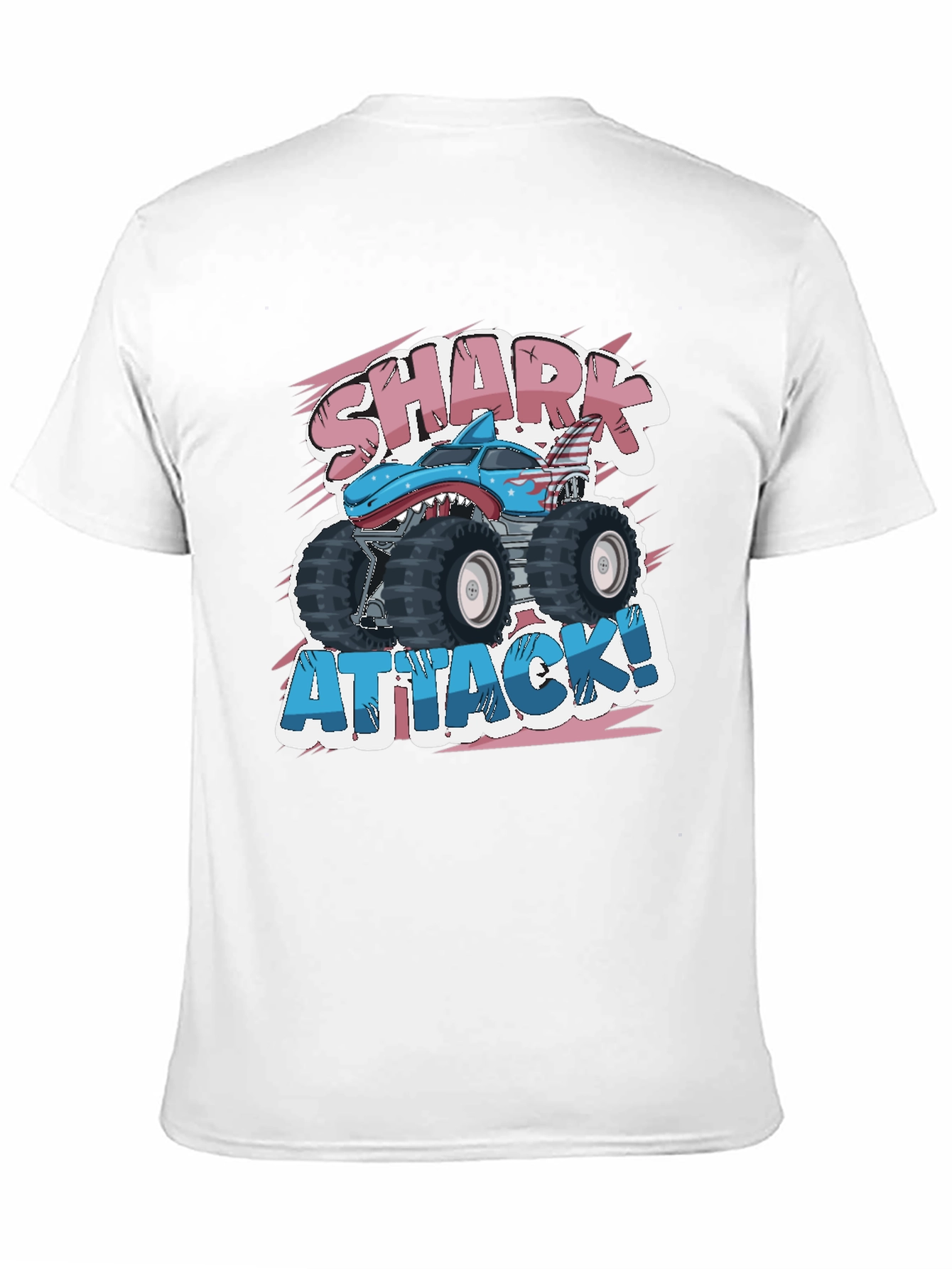 Shark Attack Monster Truck Graphic T-Shirt
