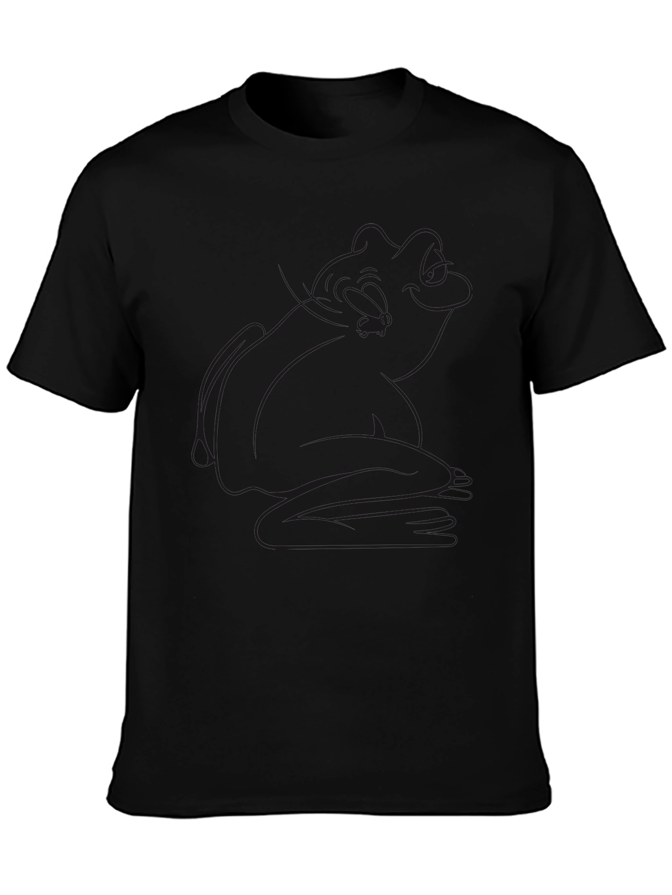 Mens Black Short Sleeve Crew Neck Tee